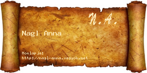 Nagl Anna névjegykártya